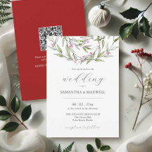 Invitaciones de Boda de Invierno con código QR
