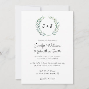 Invitaciones de boda de la corona occidental moder