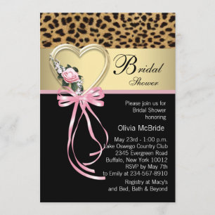 Invitaciones de boda de leopardo elegante