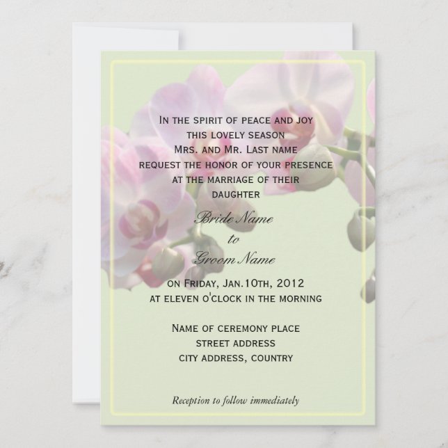 invitaciones de boda de los padres de la novia (Anverso)