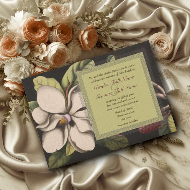 Invitaciones de boda de magnolia (Subido por el creador)