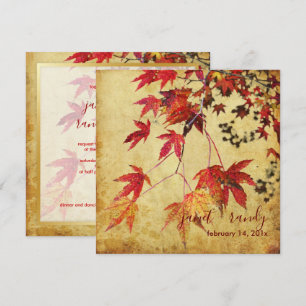 INVITACIONES DE BODA DE MAPLA/CAÍDA JAPONESA