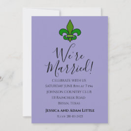 Invitaciones de boda de Mardi Gras