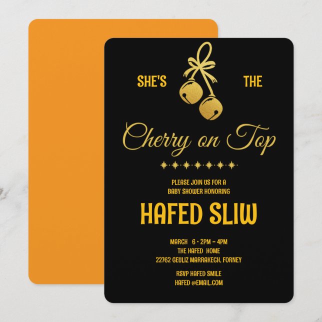 Invitaciones de boda de mármol y oro, Boda de oro  (Anverso / Reverso)