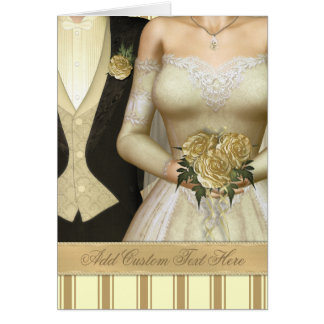 Invitaciones de boda de novia y del novio (marfil)