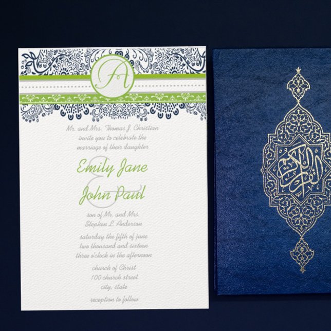 Invitaciones de boda de pájaros de amor gris verde (Subido por el creador)
