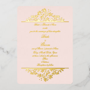 Invitaciones de boda de papel de aluminio plegado