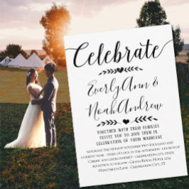 Invitaciones de boda de papel kraft con tipografía