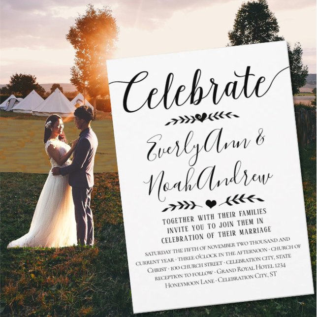 Invitaciones de boda de papel kraft con tipografía (Subido por el creador)