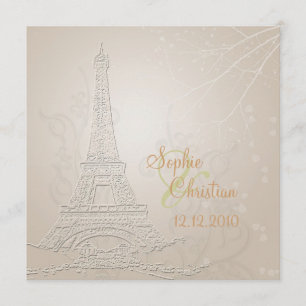invitaciones de boda de París, otoño + invierno