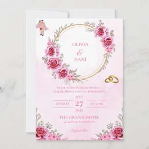 INVITACIONES DE BODA DE PLANTILLA EN LÍNEA con fro
