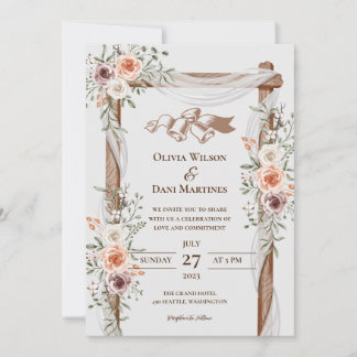 INVITACIONES DE BODA DE PLANTILLA EN LÍNEA con fro