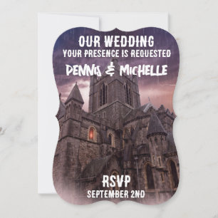 INVITACIONES DE BODA DE PLANTILLA GÓTICA NOCTURNA