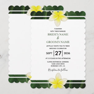 Invitaciones de Boda de Plumeria Frangipani Amaril