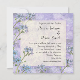 Invitaciones de boda de primavera con flores No me