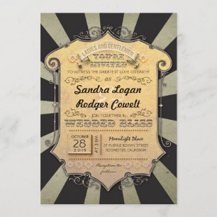 invitaciones de boda de rayas negras de carnaval