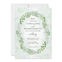 Invitaciones de boda de romance con vegetación