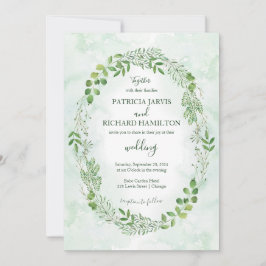 Invitaciones de boda de romance con vegetación