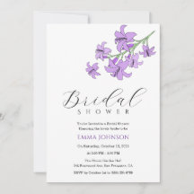 Invitaciones de boda de shower floral de lirio de