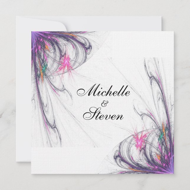 Invitaciones de boda de simplicidad de verano (Reverso)