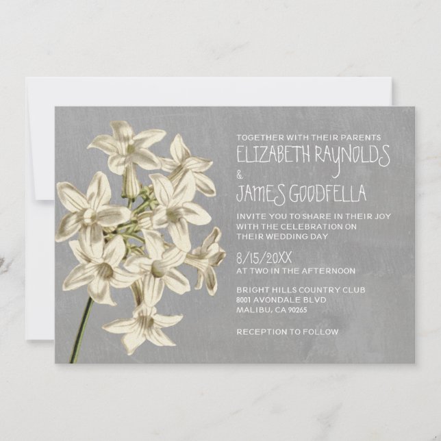 Invitaciones de boda de Stephanotis (Anverso)