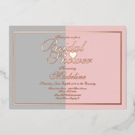Invitaciones de boda de tono rosa gris dos tonos p