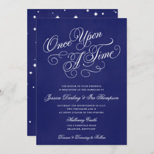 Invitaciones De Boda De Una Vez Al Azul Real