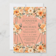 Invitaciones de boda de verano de primavera con ro