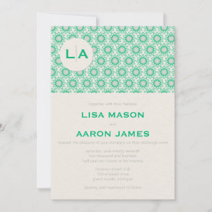 Invitaciones de boda del Patrón Esmeralda