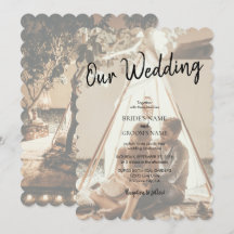 Invitaciones de boda desvaídas con tus propias fot