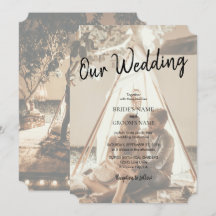 Invitaciones de boda desvaídas con tus propias fot