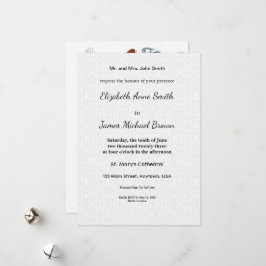 Invitaciones de Boda | Diseño de Dragón Floral Ele