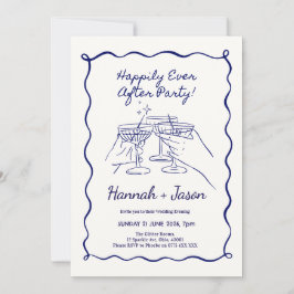Invitaciones de boda divertidas ilustradas a mano 