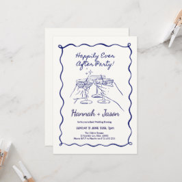 Invitaciones de boda divertidas ilustradas a mano 