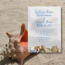 Invitaciones de boda Elegancia Costera con Arena B