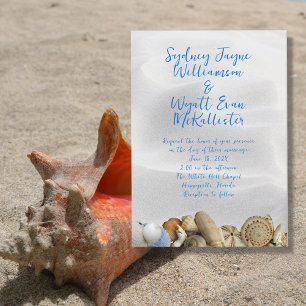 Invitaciones de boda Elegancia Costera con Arena B