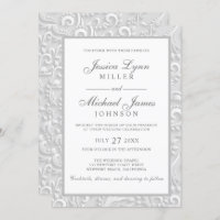 Invitaciones de boda | Elegante Diseño 3D en blanc