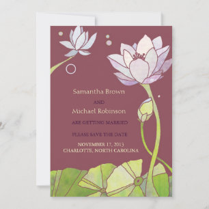 Invitaciones de boda Elegante Loto para guardar la