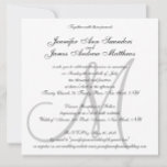 Invitaciones de boda elegante Monograma Nombres in<br><div class="desc">Elegante Diseño de Invitación a la Boda en Monograma por Elke Clarke ©2008. Personalizar con su monograma, nombres y colores bodas. Agregue toda la información de su boda en la parte posterior de la tarjeta utilizando las instrucciones de menú fáciles de usar de Zazzle. No se requiere tarjeta RSVP. Viene...</div>
