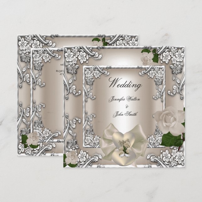 Invitaciones de Boda Elegantes (Anverso / Reverso)