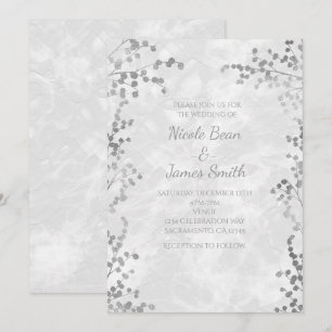Invitaciones de boda elegantes con bayas florales 
