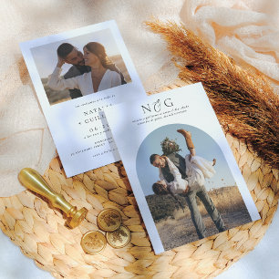 Invitaciones de Boda Elegantes Foto en Arco