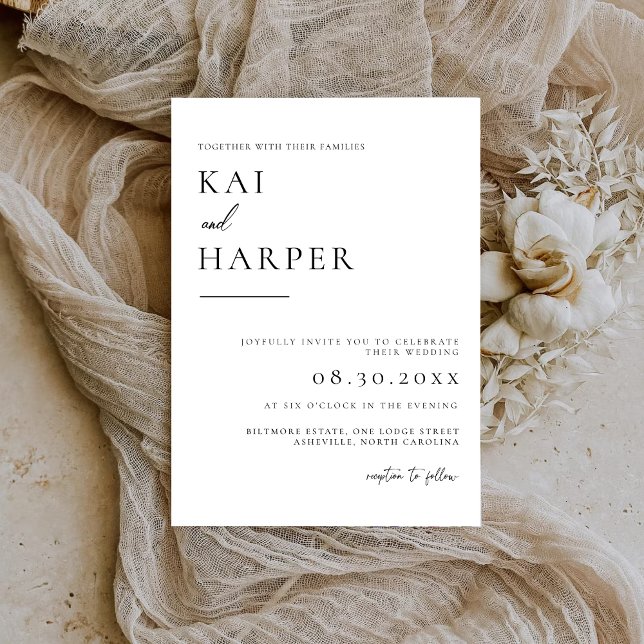 Invitaciones de boda elegantes minimalistas modern (Subido por el creador)