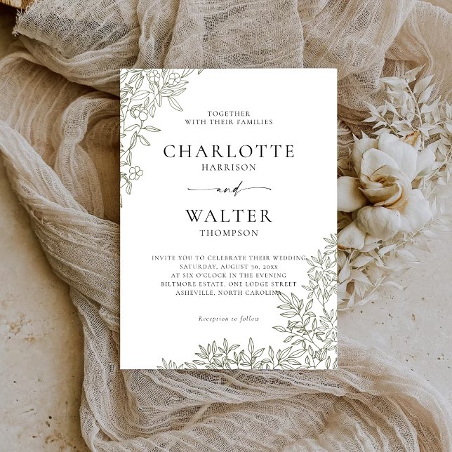 Invitaciones de boda elegantes minimalistas modern (Subido por el creador)