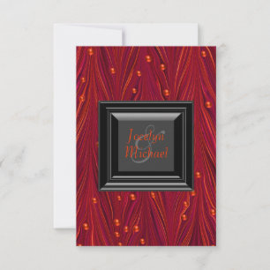 Invitaciones de boda elegantes rojas y negras