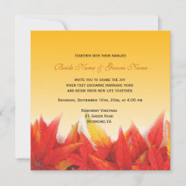 Invitaciones de boda elegantes y en caída de bonit