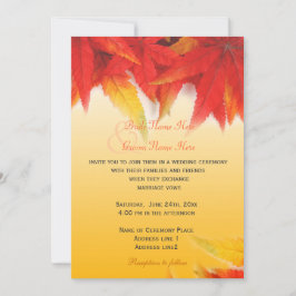 Invitaciones de boda elegantes y en caída de bonit