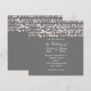 Invitaciones de boda elegantes y glamurosas con pu