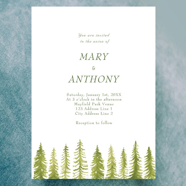 Invitaciones de boda en el bosque (Subido por el creador)