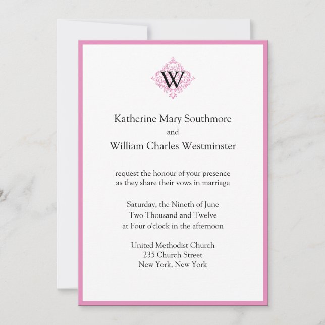 Invitaciones de boda en línea (Anverso)